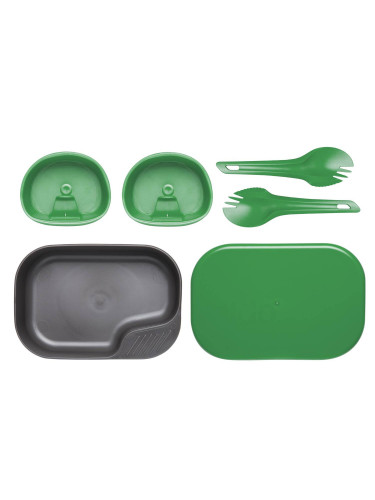 Набор посуды 6 предметов CAMP-A-BOX DUO LIGHT GREEN Sugarcane | WILDO