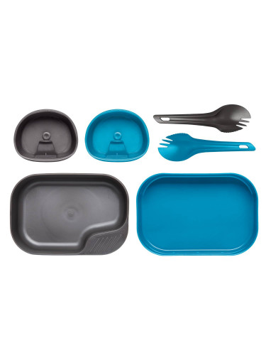 Набор посуды 6 предметов CAMP-A-BOX DUO LIGHT Light Blue/Dark Grey | WILDO