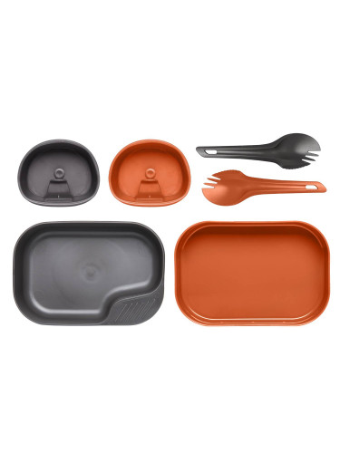 Набор посуды 6 предметов CAMP-A-BOX DUO LIGHT Orange/Dark Grey | WILDO