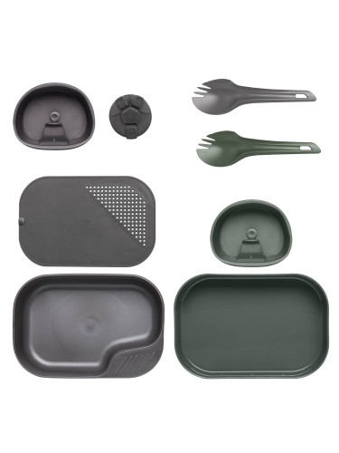 Набор посуды 8 предметов CAMP-A-BOX DuoComplete Olive Green | WILDO