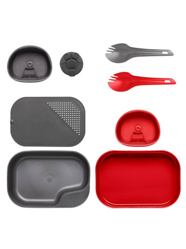Набор посуды 8 предметов CAMP-A-BOX DuoComplete Red/Dark Grey | WILDO