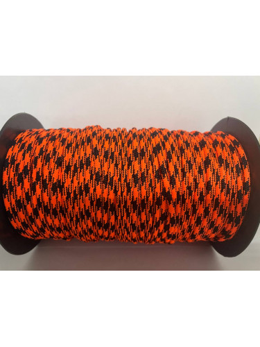 Паракорд №42 Неон черно-оранжевый - 4мм | МегаКорд