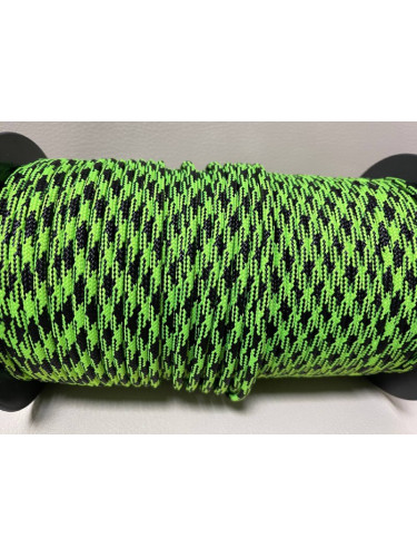 Паракорд №41 Неон Черно-зеленый - 4мм | МегаКорд