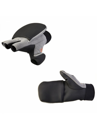 Перчатки-варежки ветрозащитные HELIUM Grey/Black | Norfin