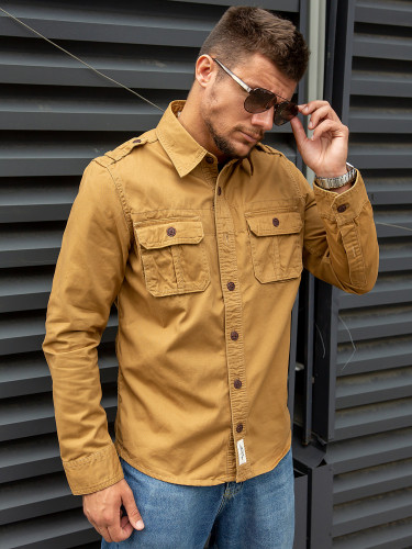 Рубашка 270 Beige | Abercrombie & Fitch