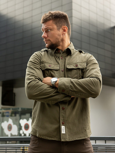 Рубашка 270 Olive | Abercrombie & Fitch