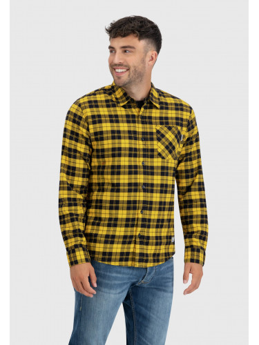 Рубашка Riley flannel 23103 yellow check-Riley | Vintage Industries