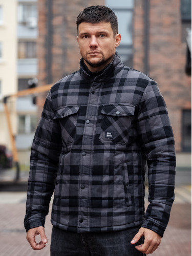 Рубашка Square+padded 3545 grey check | Vintage Industries