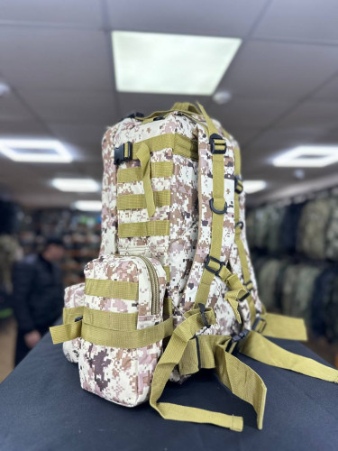 Рюкзак Тактический BL002 с разгрузкой Desert Digital 55L | Lupu Gear