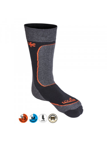 Термоноски Nordic Merino Midweight T3M Gray/Black | Norfin