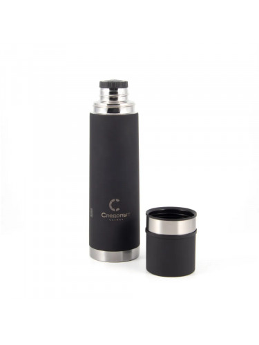 Термос COSMOS 0.5 л с двойной крышкой черный PF-TM_04 | Следопыт