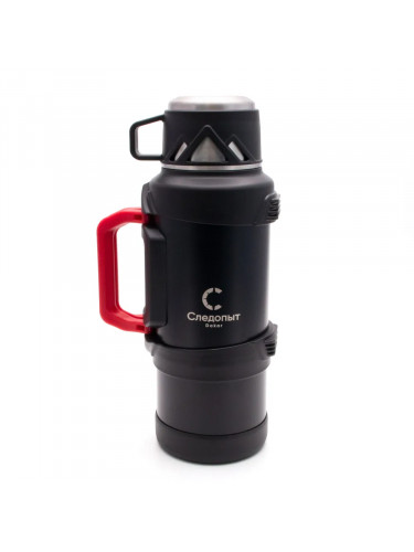Термос DAKAR 1,9 л со складными ручками черный PF-TM-28 | Следопыт
