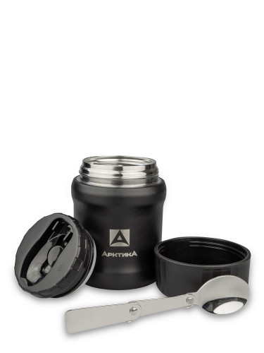 Термос для еды с ложкой 500мл 311-500 Black | Арктика