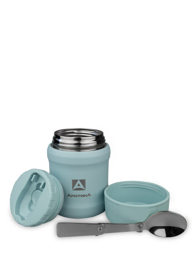 Термос для еды с ложкой 500мл 311-500 Голубой | Арктика