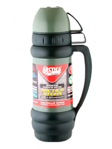 Термос Питьевой 1000 мл 109-1000М Зеленый | Арктика