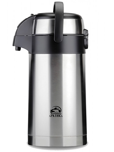 Термос Питьевой с пневмонасосом 3500 мл 501-3500 Silver | Арктика