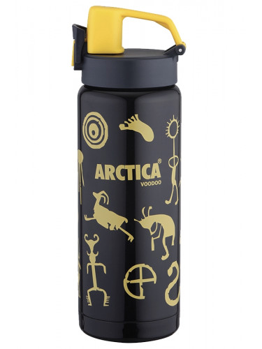 Термос Питьевой Сититерм 600 мл 702-600W Black Yellow | Арктика