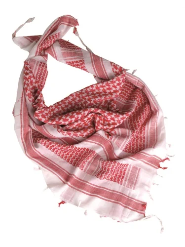 Арафатка Шемаг белый-красный | Mil-tec