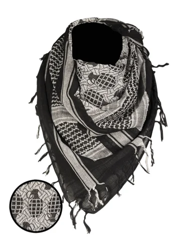 Арафатка Шемаг Pineapple черно-белый | Mil-tec