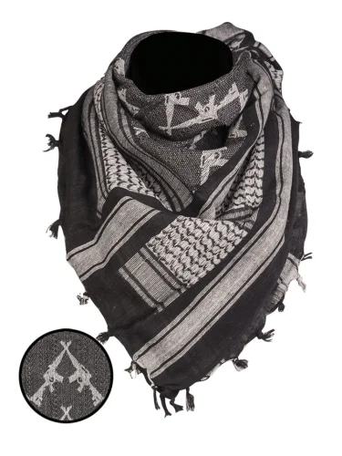 Арафатка Шемаг Rifles черно-белый | Mil-tec