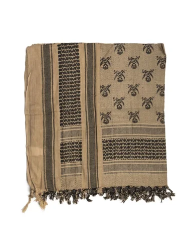 Арафатка Шемаг Skull койот-черный | Mil-tec