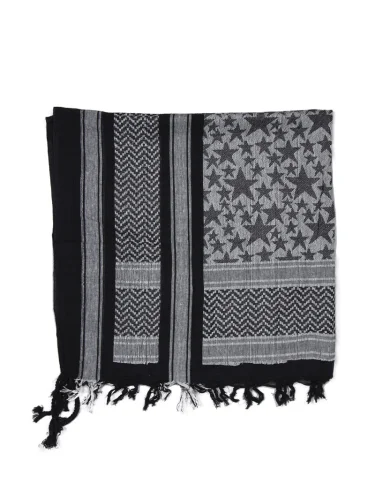 Арафатка Шемаг Stars черно-белый | Mil-tec