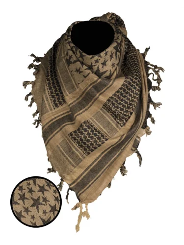 Арафатка Шемаг Stars койот-черный | Mil-Tec