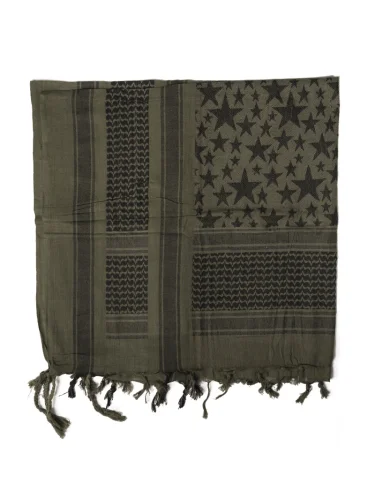 Арафатка Шемаг Stars олива-черный | Mil-tec