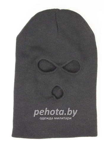 Балаклава трех-точечная мелко вязанная Black | Mil-tec