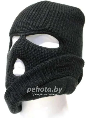 Балаклава трех-точечная Thinsulate Black | Mil-tec