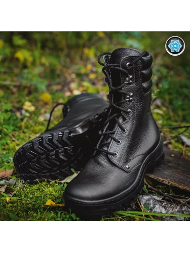 БОТИНКИ С ВЫСОКИМИ БЕРЦАМИ 0800 CORPORAL WOOL Black | Garsing