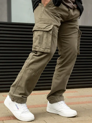 Брюки Vintage Cargo Olive Light | Abercrombie & Fitch