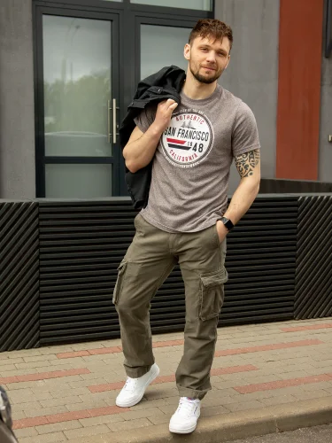 Брюки Vintage Cargo Olive Light | Abercrombie & Fitch