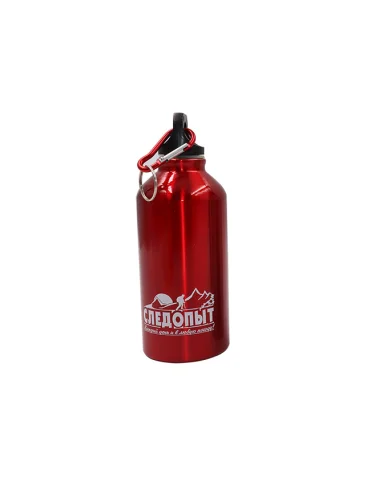 Бутылка питьевая с карабином 400 мл Red | Следопыт