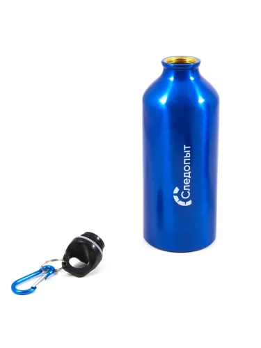 Бутылка питьевая с карабином 600 мл Blue | Следопыт