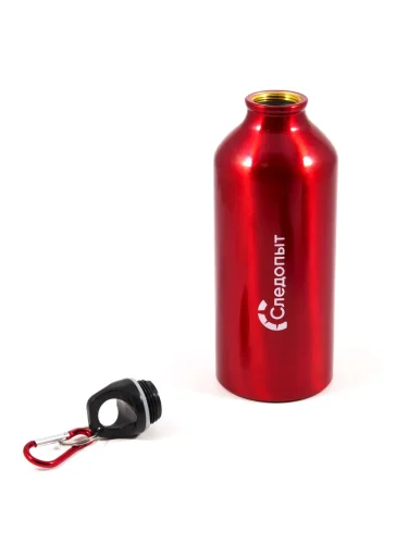 Бутылка питьевая с карабином 600 мл Red | Следопыт