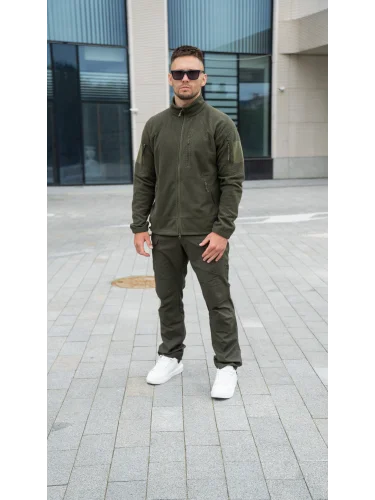 Кофта флисовая Alpha Tactical Olive Green | Helikon- Tex