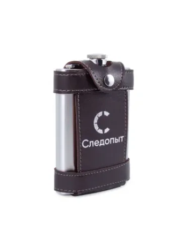 Фляжка Flage в кожаном чехле с тиснением 260мл PF-BD-F15 | Следопыт