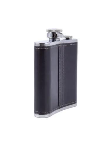 Фляжка Browny в кожаном оплете 180мл PF-BD-F16 | Следопыт