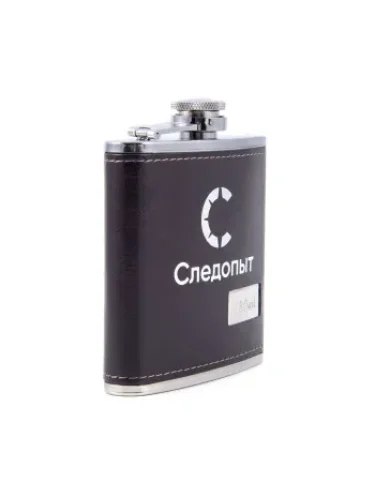 Фляжка Browny в кожаном оплете 180мл PF-BD-F16 | Следопыт