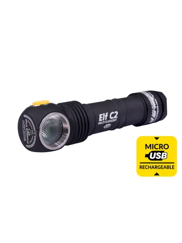 Фонарь налобный Elf C2 Micro-USB + 18650 Li-Ion Warm Light | ArmyTek