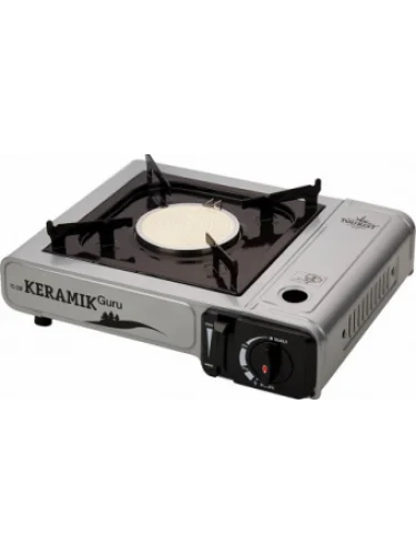 Газовая плита Keramik Guru TS-200 Серая | Tourist