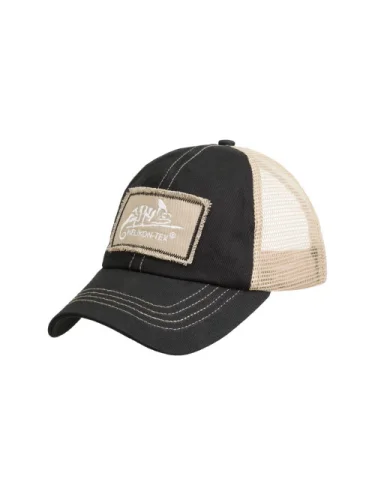 Кепка TRUCKER Logo Black/Khaki | Helikon-Tex