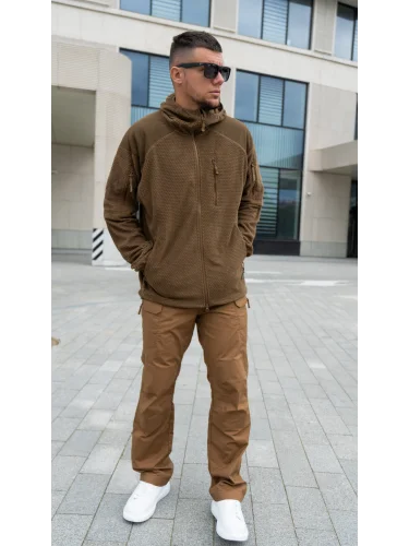 Кофта флисовая Alpha Hoodie Coyote | Helikon-tex