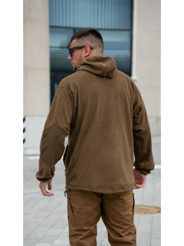 Кофта флисовая Alpha Hoodie Coyote | Helikon-tex