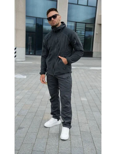 Кофта флисовая Alpha Hoodie Shadow Grey | Helikon-tex