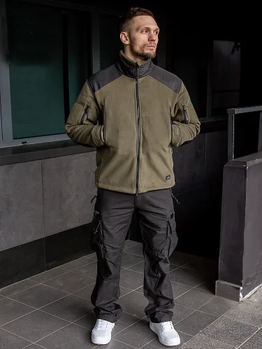 Кофта флисовая Liberty Olive/Black | Helikon-Tex