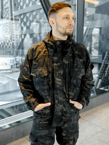 Костюм Горка 6 Премиум Лето/Осень/Весна Black Multicam | Grizzly