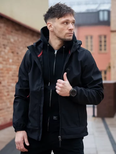 Куртка Jedd Soft Shell 30122 Black | Vintage Industries