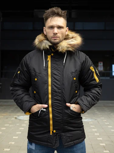 Куртка Аляска HUSKY Compass Black/Yellow | Nord Denali